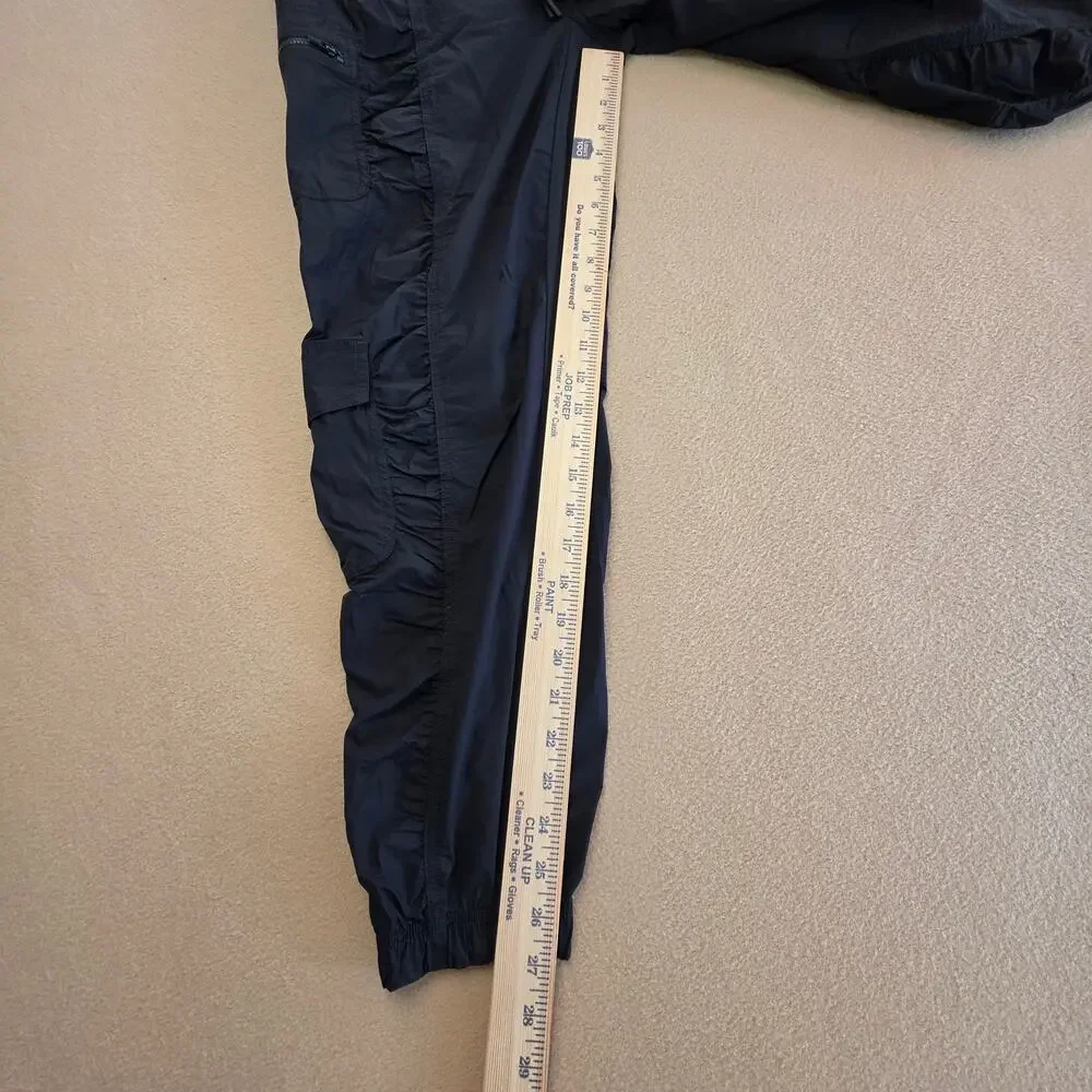 Athleta Parachute Cargo Pants Black Sz 2 Lightweight Athleisure